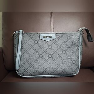 Nine West Gray Crossbody Bag With No Strap